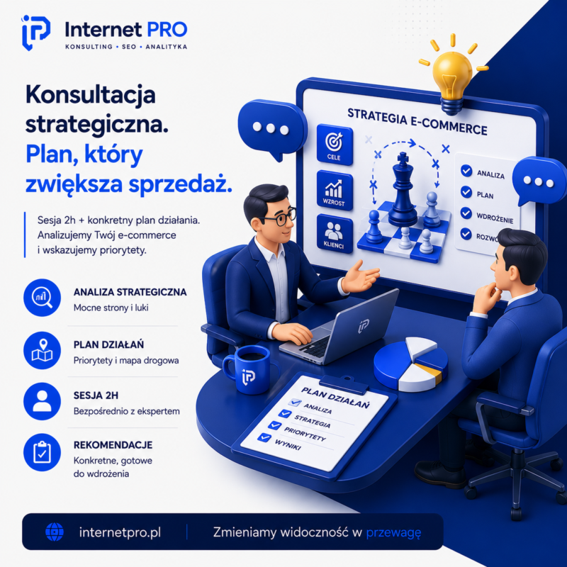 Konsultacja strategiczna e-commerce (sesja 2h + plan)